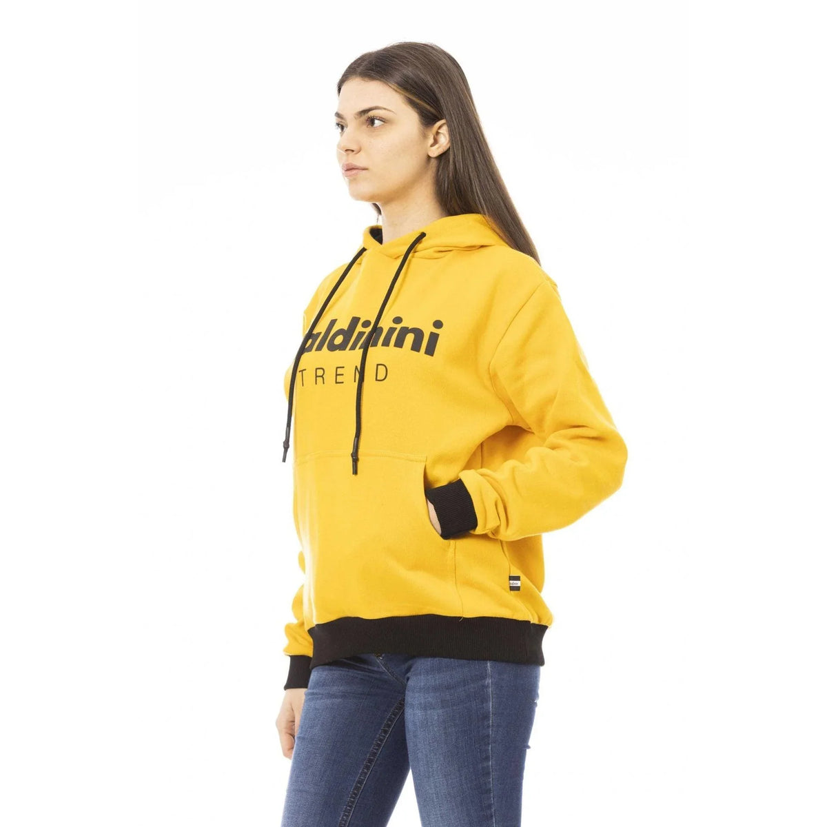 Women's Hoodie Baldinini Trend Logo Kangaroo Pocket Yellow – Hoodie | GUOCALI – view 2