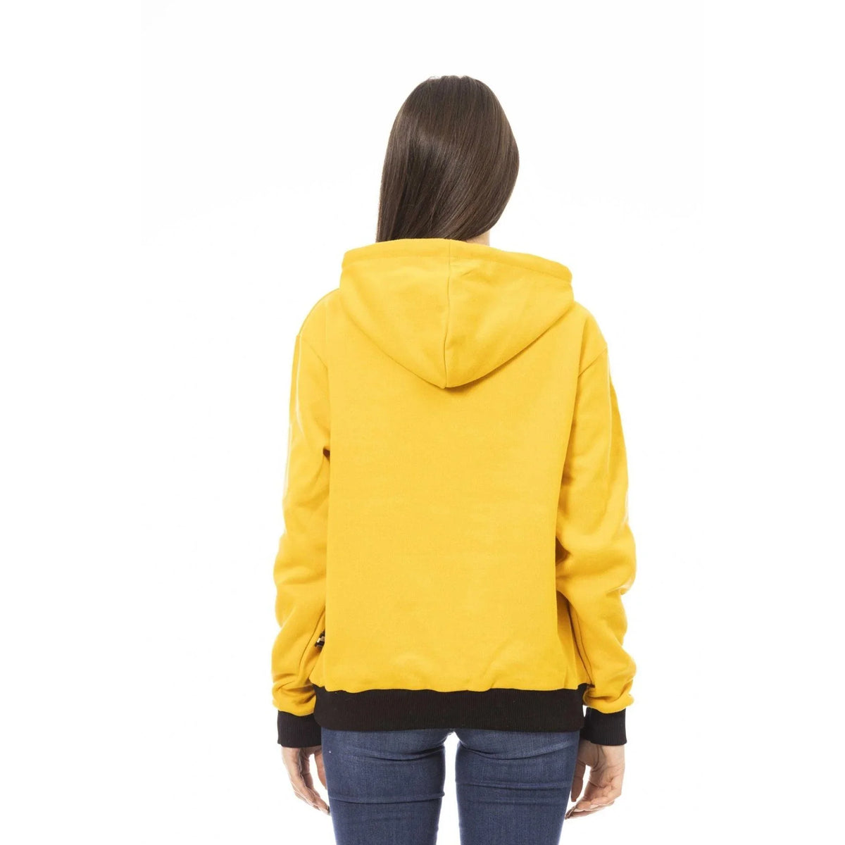 Women's Hoodie Baldinini Trend Logo Kangaroo Pocket Yellow – Hoodie | GUOCALI – view 3