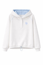 Women's hoodie beige second shade styled view