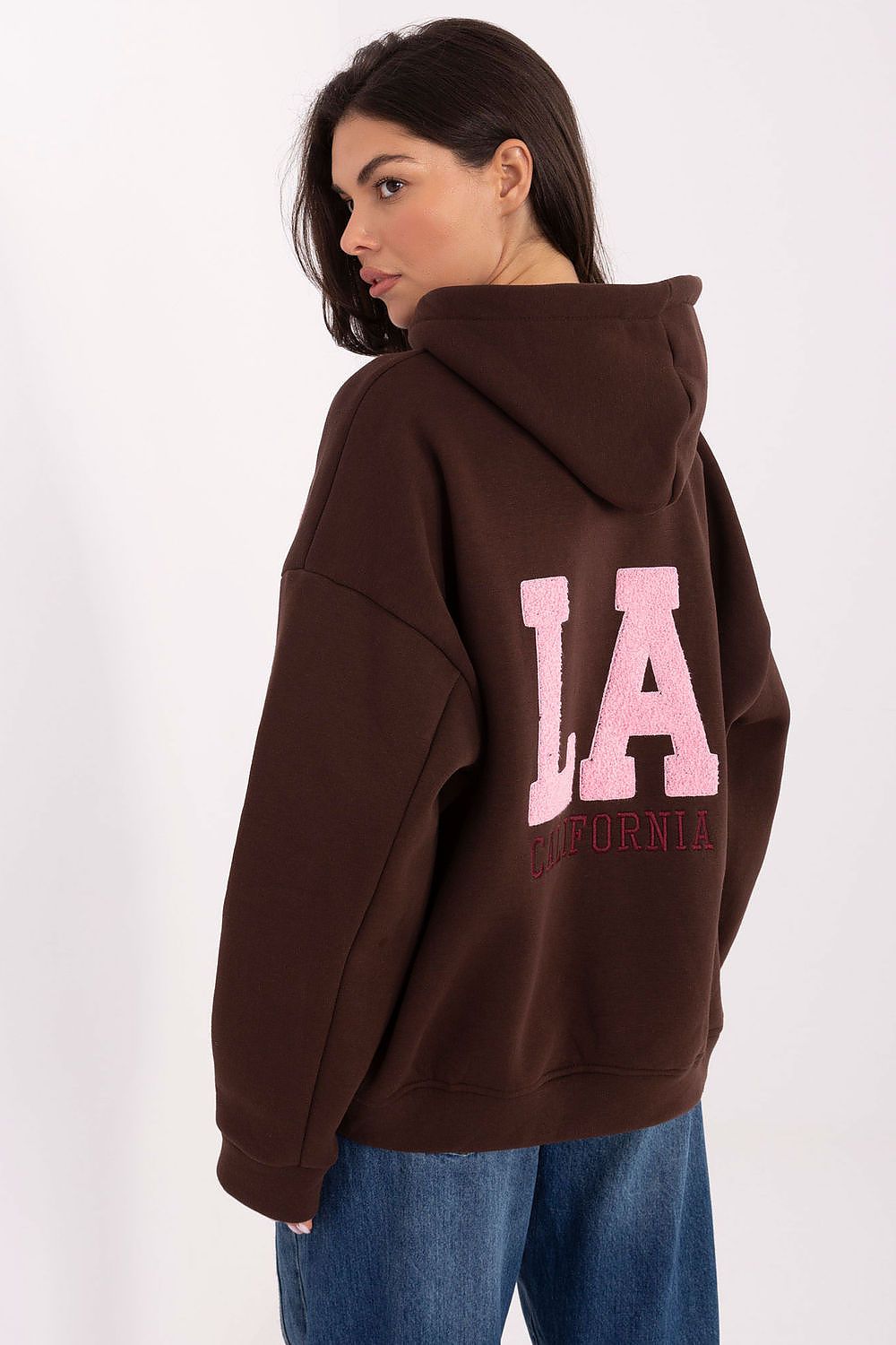 Women's Hoodie Embroidered Lettering Lined Loose Fit – Hoodie | GUOCALI – view 3