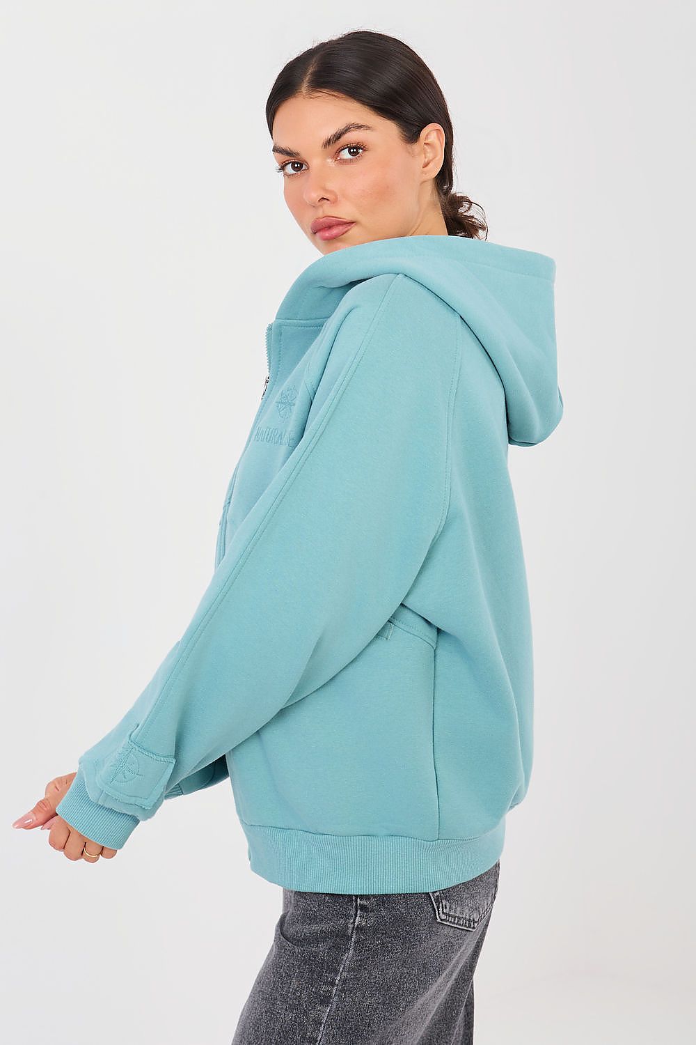 Women's Hoodie Full-Zip Chest Embroidery Cotton Blend – Hoodie | GUOCALI – view 10