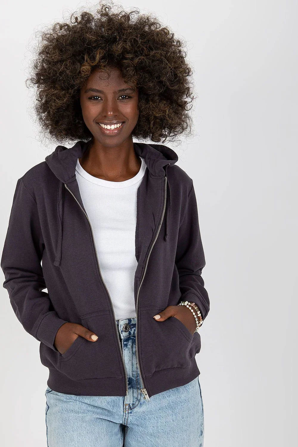 Women's Hoodie Full Zip Regular Fit Split Pockets Cotton Blend – Hoodie | GUOCALI