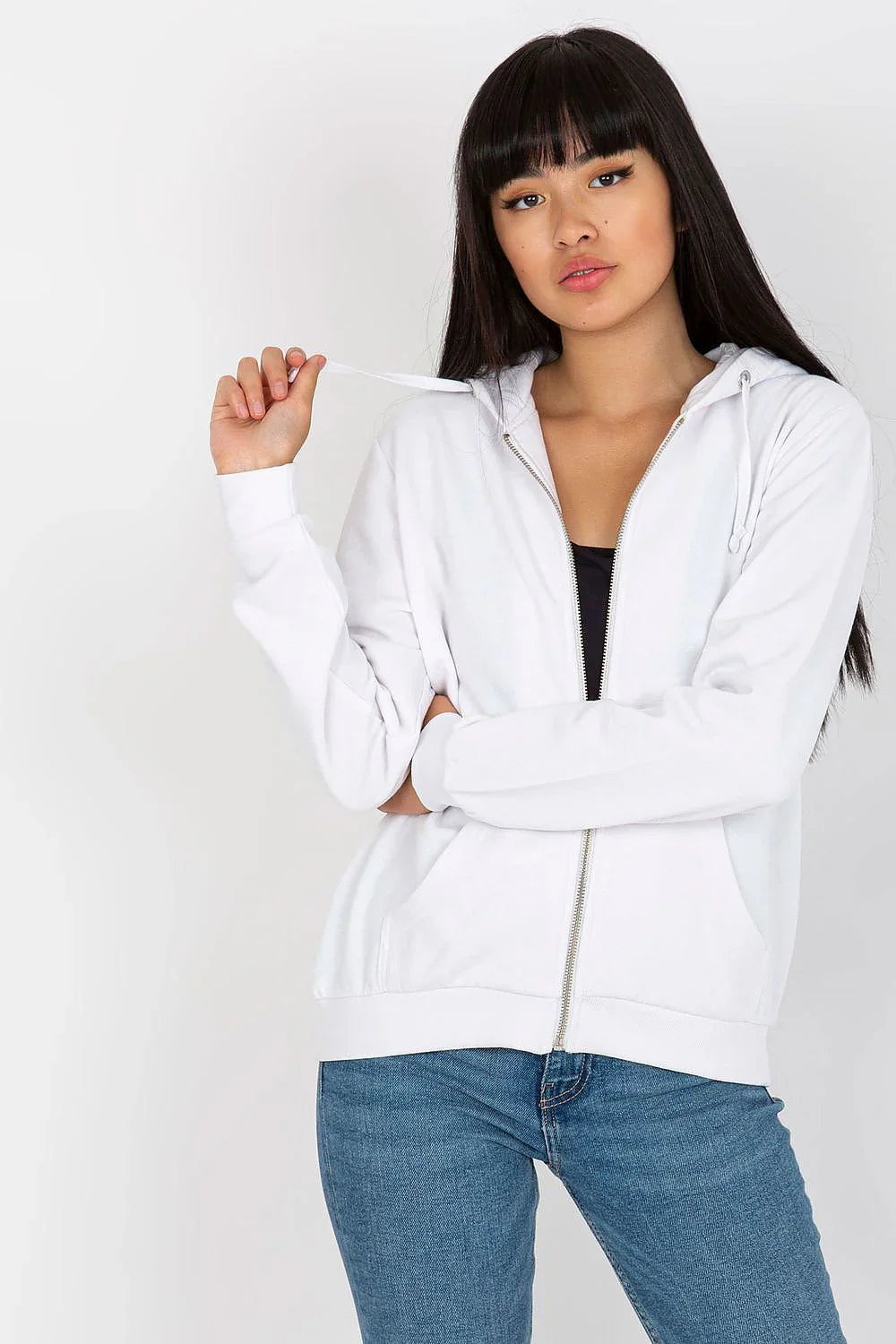 Women's Hoodie Full Zip Regular Fit Split Pockets Cotton Blend – Hoodie | GUOCALI – view 13