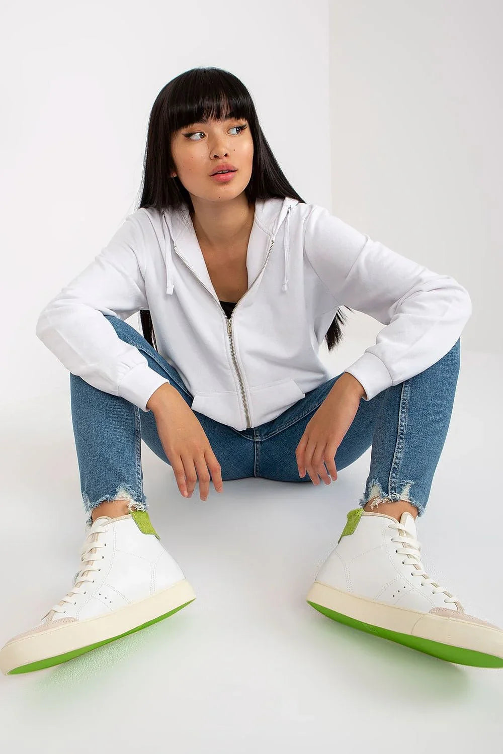 Women's hoodie Full Zip Regular Fit Split Pockets Cotton Blend – view 14