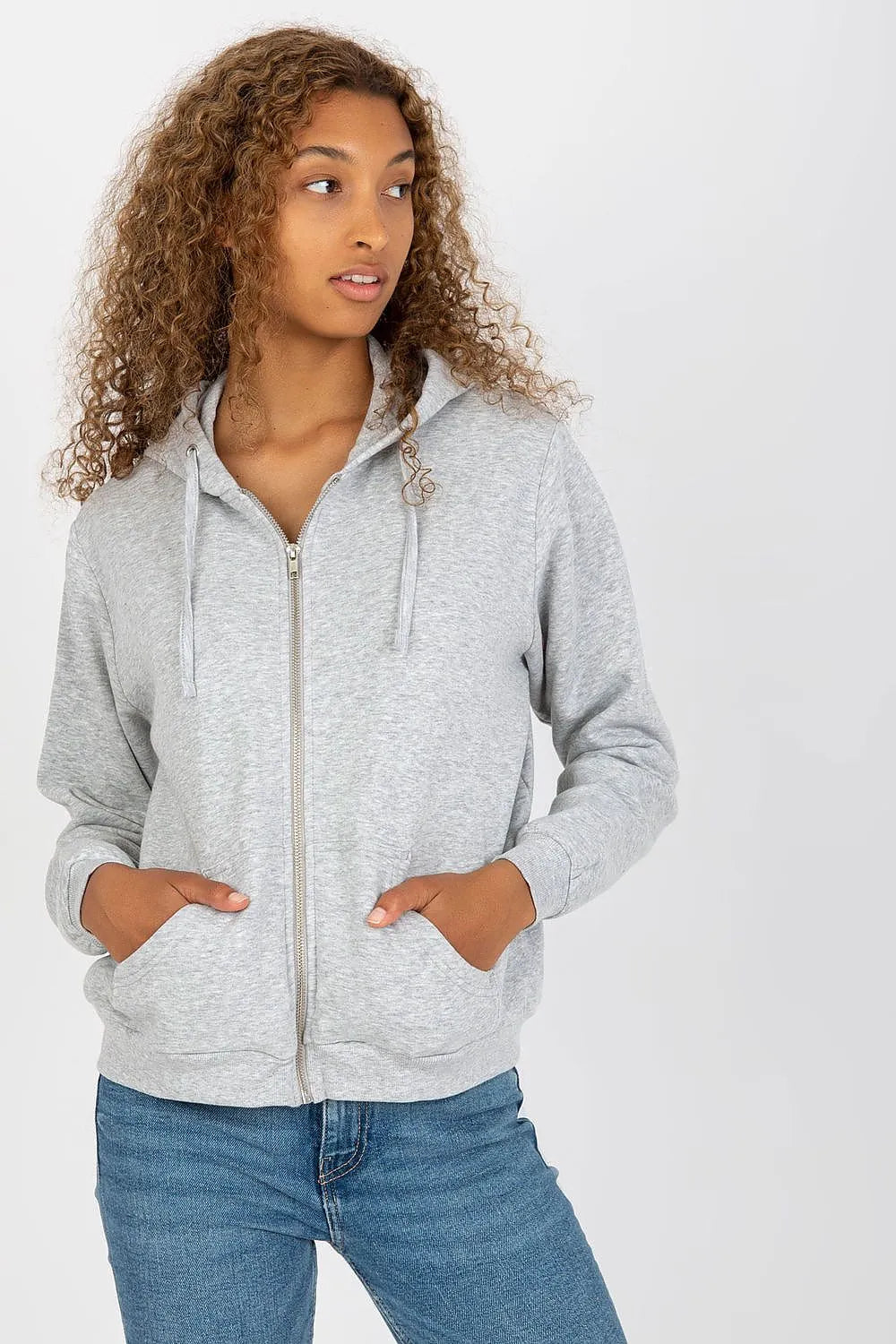 Women's Hoodie Full Zip Regular Fit Split Pockets Cotton Blend – Hoodie | GUOCALI – view 16