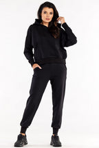 Women's Hoodie Kangaroo Pocket Decorative Stitching Cotton Blend – Hoodie | GUOCALI – view 5