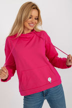 Women's Hoodie Kangaroo Pocket Drawstring Hood Cotton Blend – Hoodie | GUOCALI – view 5