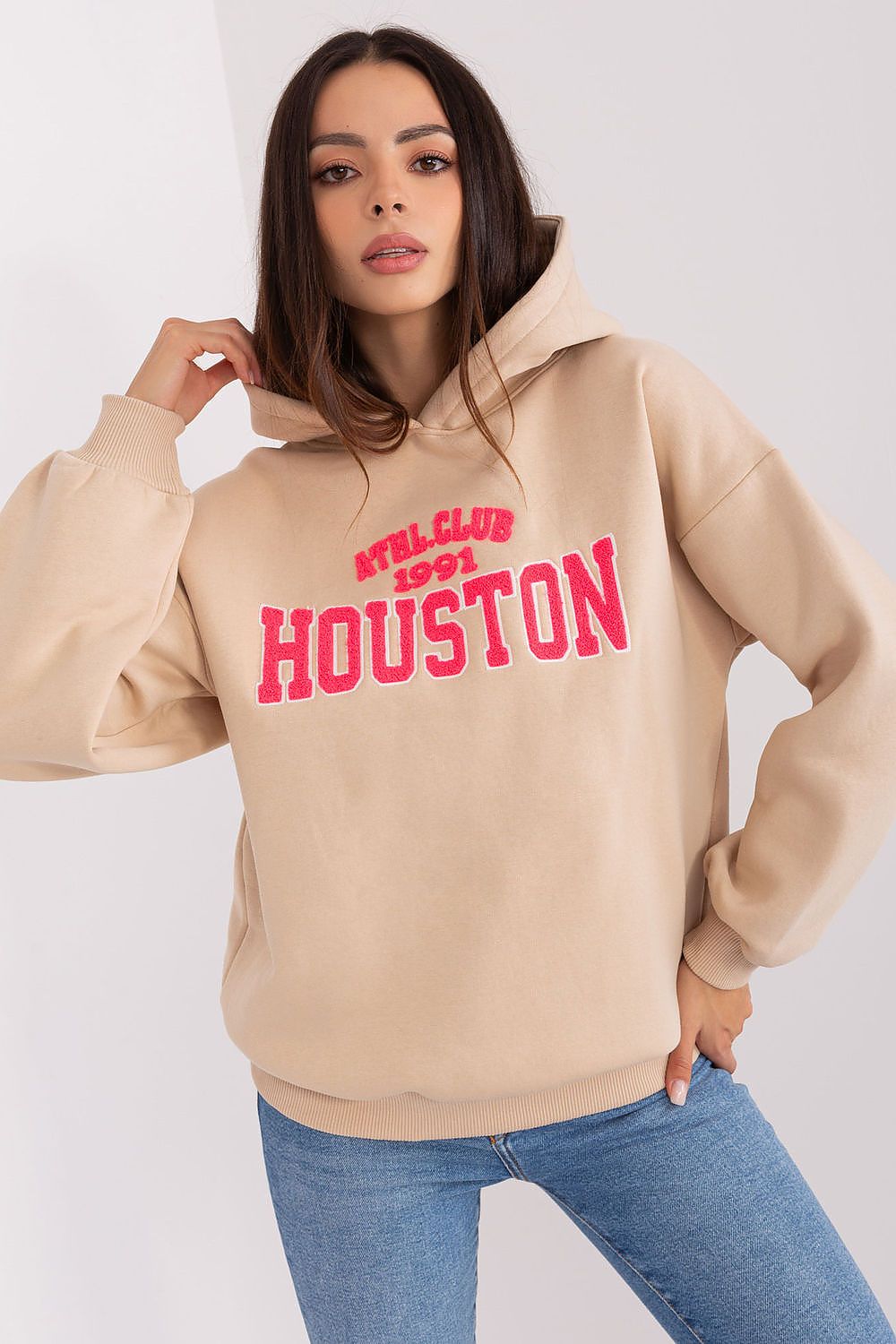 Women's Hoodie Letter Print Insulated Cotton Blend – Hoodie | GUOCALI – view 4