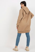 Women's Hoodie Longline Drawstring Hood Side Pockets – Hoodie | GUOCALI – view 13