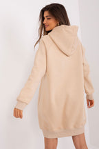 Women's hoodie beige everyday outfit view