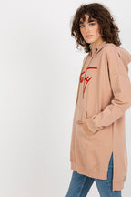 Women's Hoodie Longline Side Slits Kangaroo Pocket – Hoodie | GUOCALI – view 8