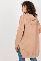 Women's Hoodie Longline Side Slits Kangaroo Pocket – Hoodie | GUOCALI – view 9