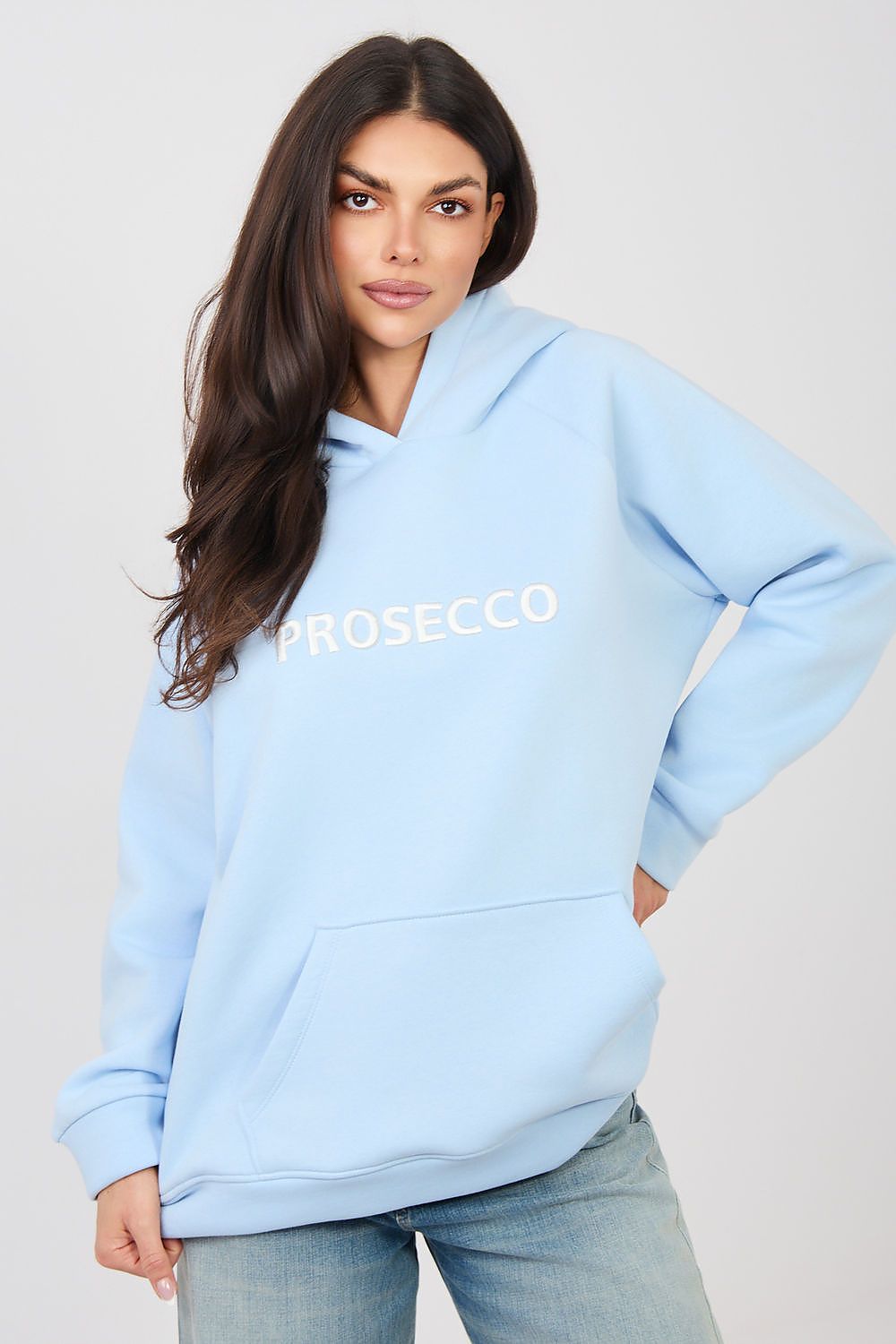 Women's Hoodie Oversized Embroidered Logo Kangaroo Pocket – Hoodie | GUOCALI – view 30