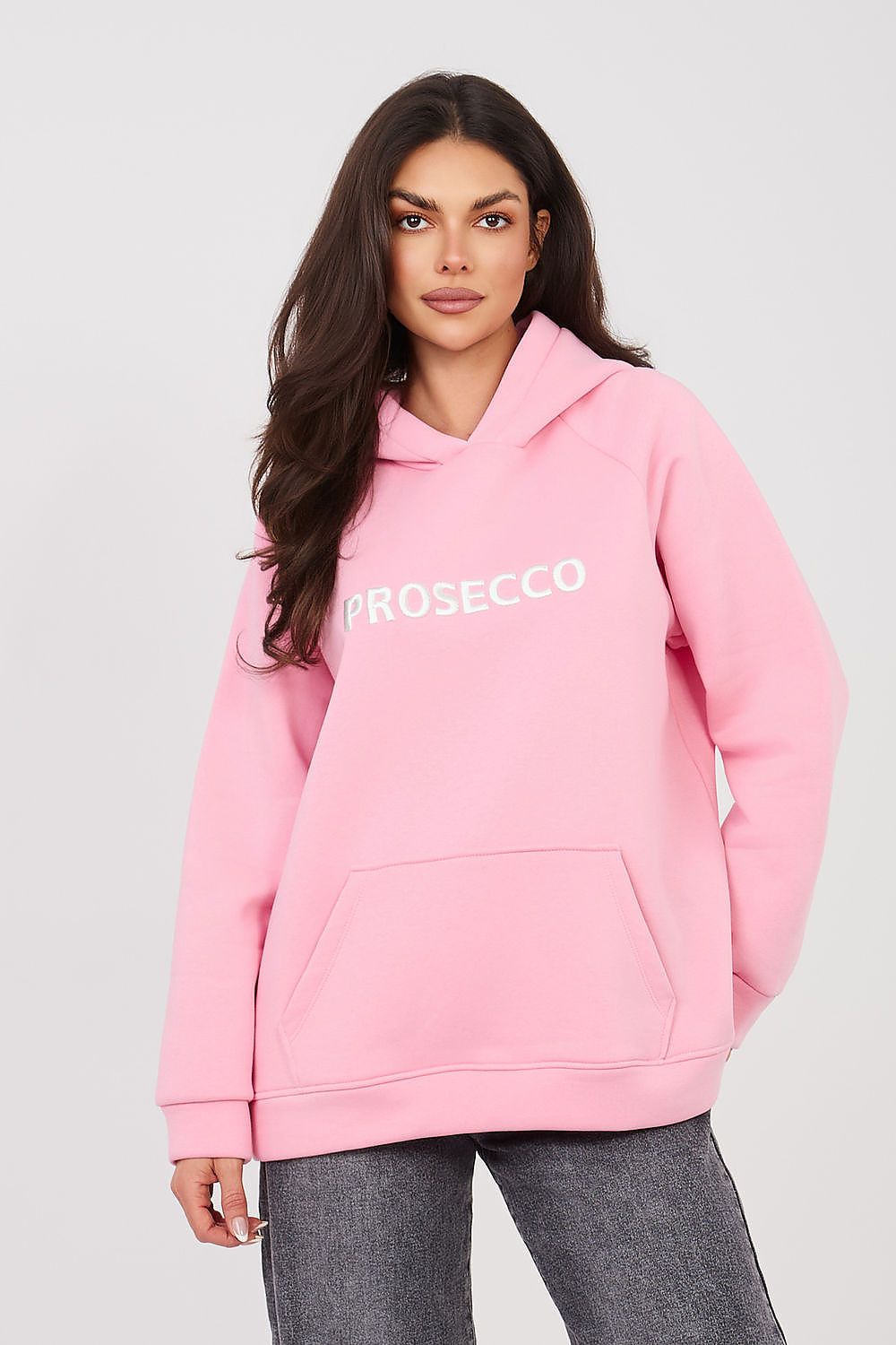 Women's Hoodie Oversized Embroidered Logo Kangaroo Pocket – Hoodie | GUOCALI – view 33