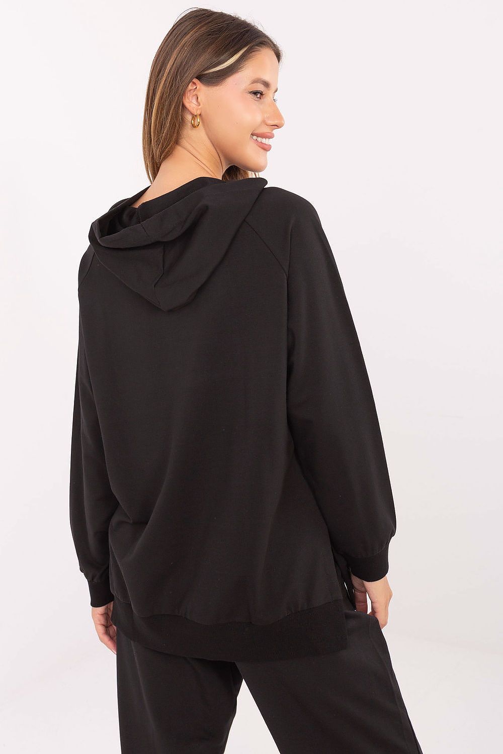 Women's Hoodie Oversized Kangaroo Pocket Side Slits – Hoodie | GUOCALI – view 10
