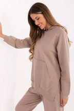 Women's Hoodie Oversized Kangaroo Pocket Side Slits – Hoodie | GUOCALI – view 6