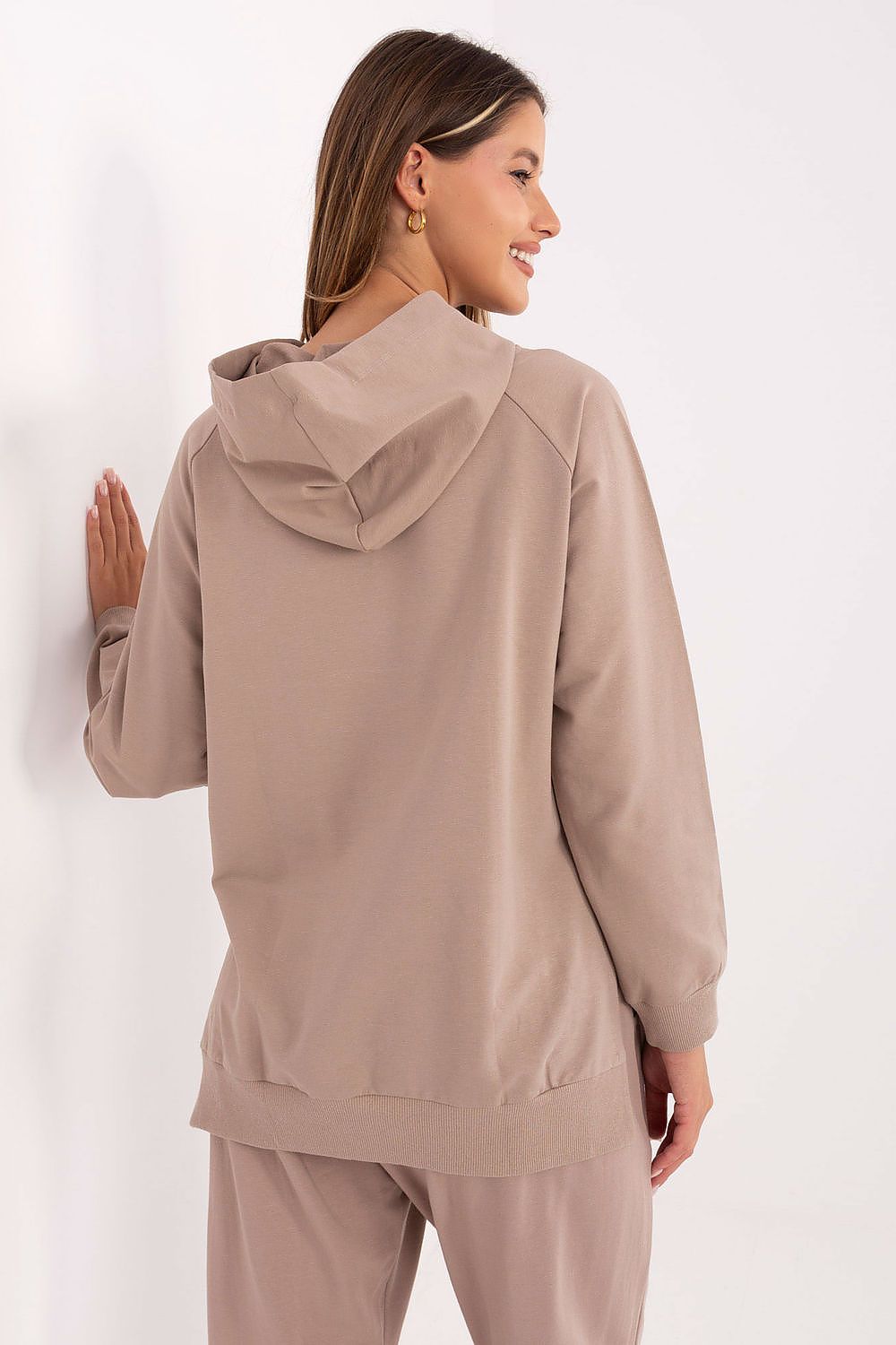 Women's Hoodie Oversized Kangaroo Pocket Side Slits – Hoodie | GUOCALI – view 7