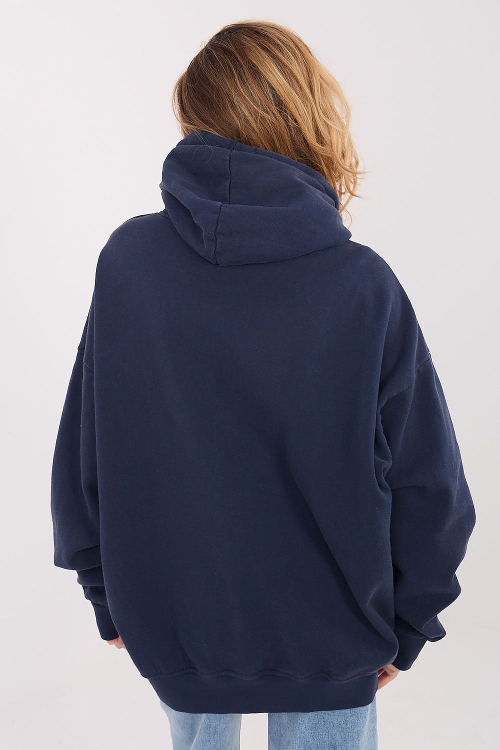 Women's Hoodie Oversized Letter Print Kangaroo Pocket Cotton – Hoodie | GUOCALI – view 3