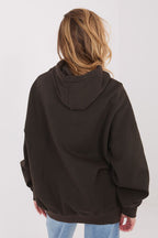 Women's Hoodie Oversized Letter Print Kangaroo Pocket Cotton – Hoodie | GUOCALI – view 6