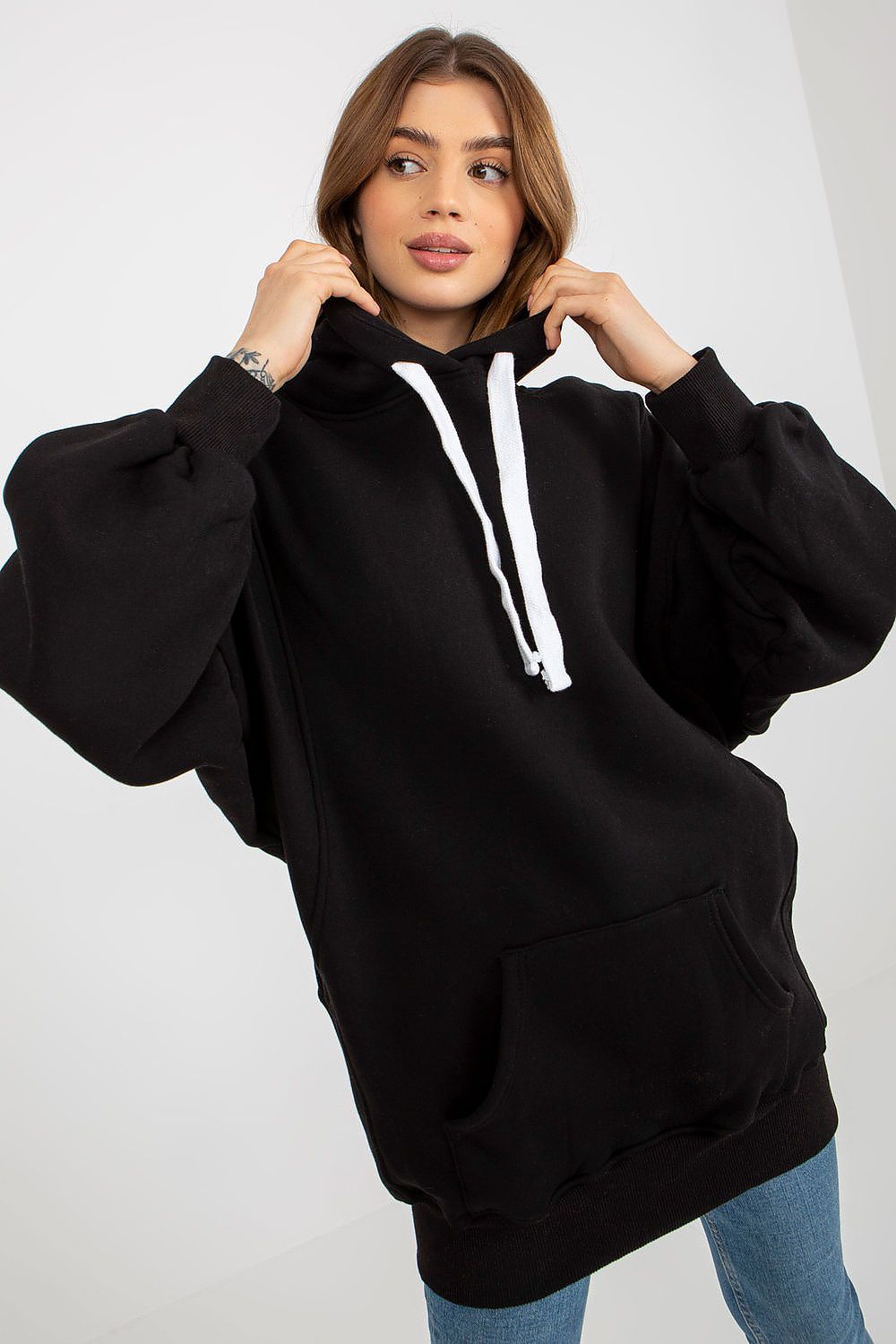 Women's Hoodie Oversized Longline Black – Hoodie | GUOCALI