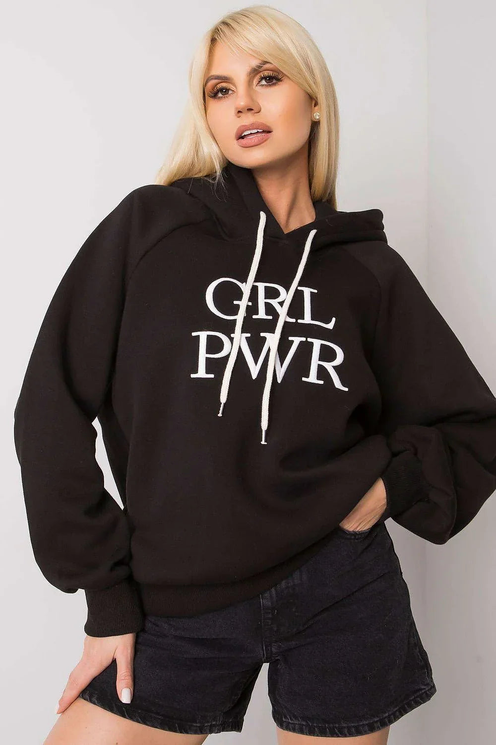 Women's Hoodie Oversized Raglan Sleeve Logo Pullover – Hoodie | GUOCALI – view 10