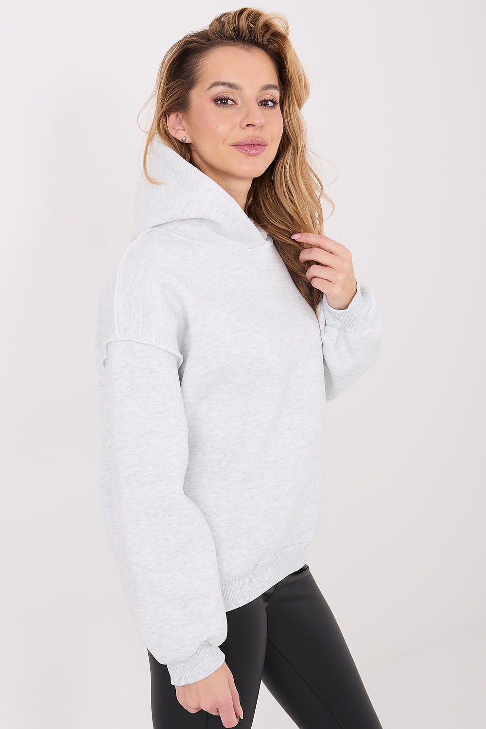 Women's Hoodie Pullover Exposed Seams Cotton Blend – Hoodie | GUOCALI – view 4