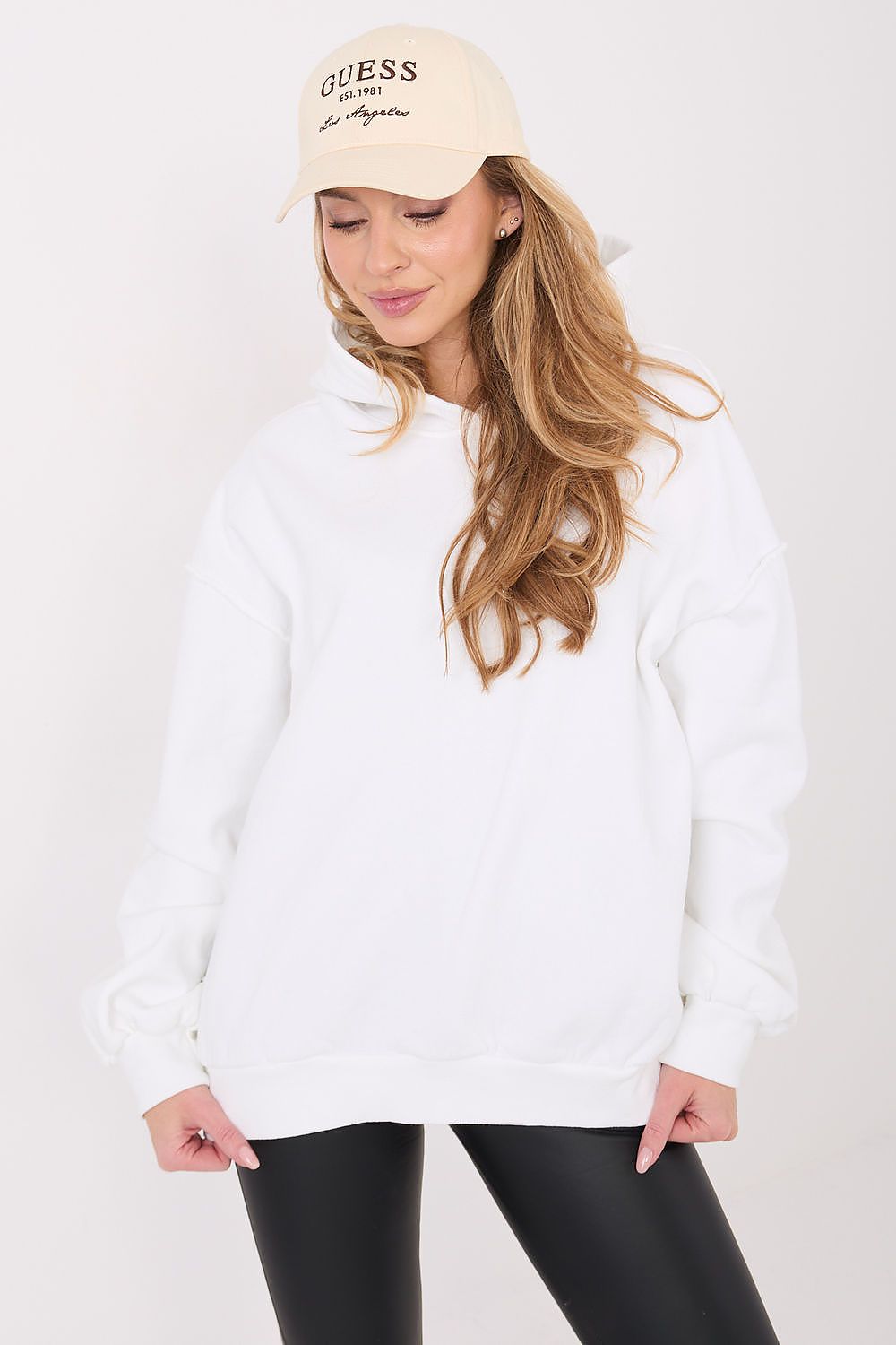 Women's Hoodie Pullover Exposed Seams Cotton Blend – Hoodie | GUOCALI – view 8