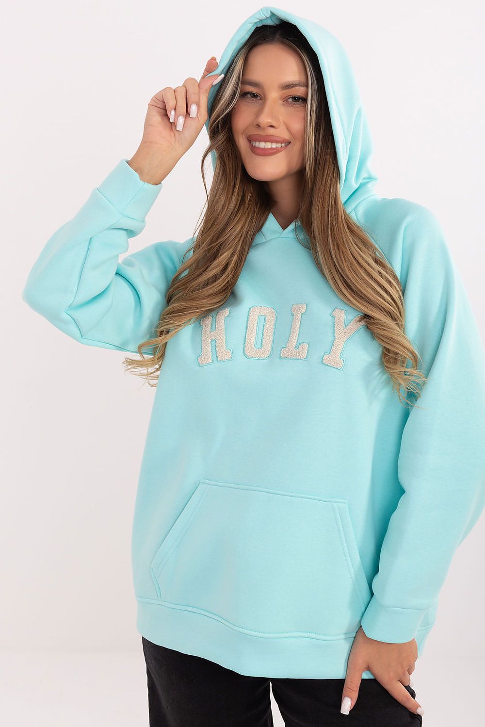 Women's Hoodie Raglan Sleeve Logo Stretch Cotton – Hoodie | GUOCALI – view 20