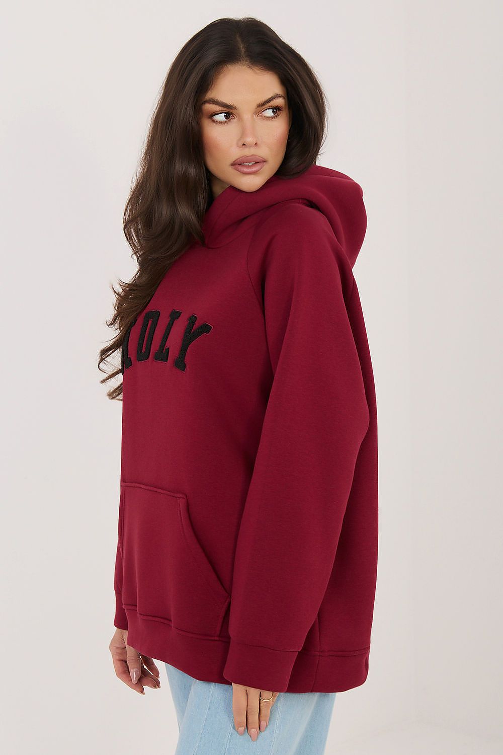 Women's Hoodie Raglan Sleeve Logo Stretch Cotton – Hoodie | GUOCALI – view 7