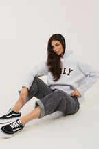 Women's Hoodie Raglan Sleeve Logo Stretch Cotton – Hoodie | GUOCALI – view 9