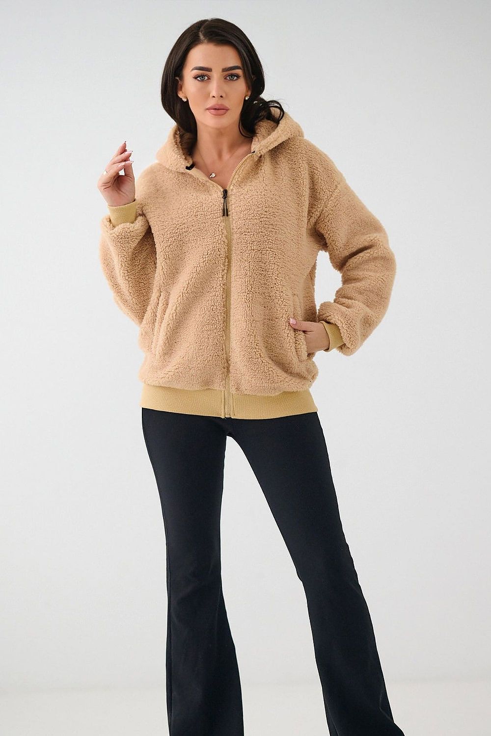 Women's Hoodie Sherpa Zip-Up Insulated Lined – Hoodie | GUOCALI – view 14