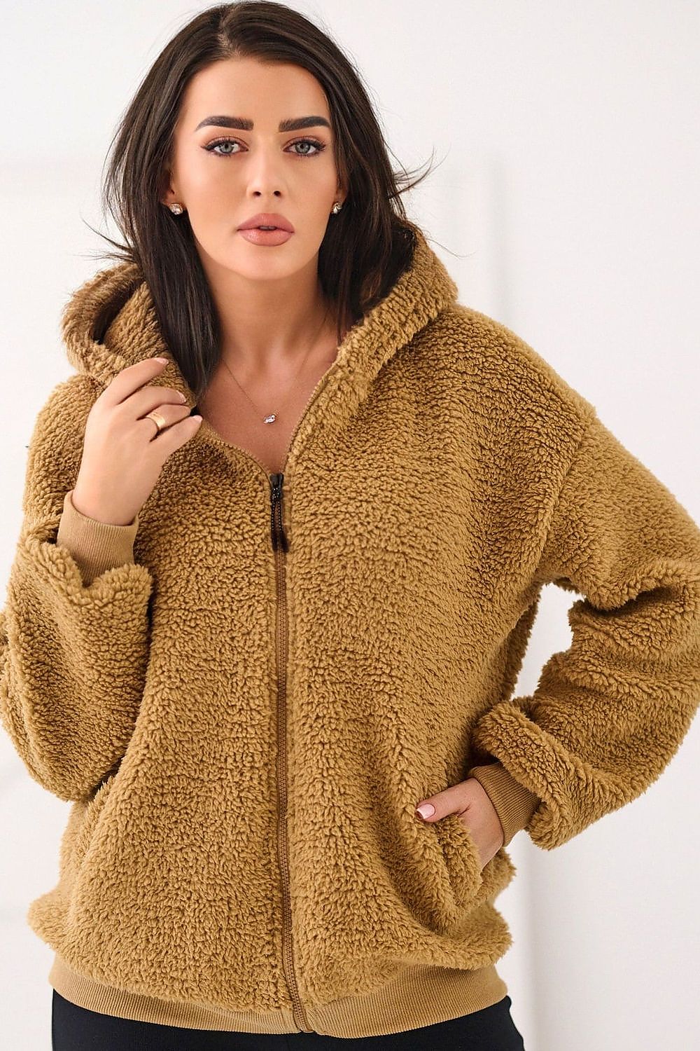 Women's Hoodie Sherpa Zip-Up Insulated Lined – Hoodie | GUOCALI – view 9