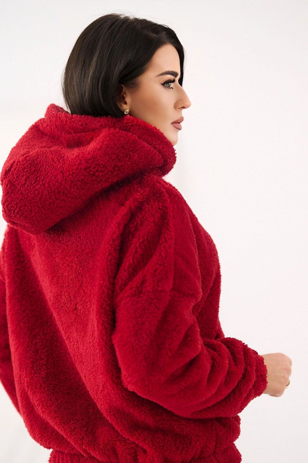 Women's Hoodie Teddy Bear Motif Kangaroo Pocket Lined – Hoodie | GUOCALI – view 10