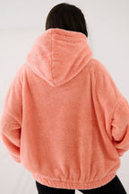 Women's hoodie pink lined winter casual view