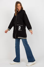 Women's Hoodie Zip-Up Longline Graphic Print Cotton Blend – Hoodie | GUOCALI – view 7