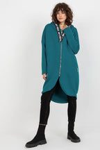Women's Hoodie Zip-Up Longline Loose Fit Cotton Blend – Hoodie | GUOCALI