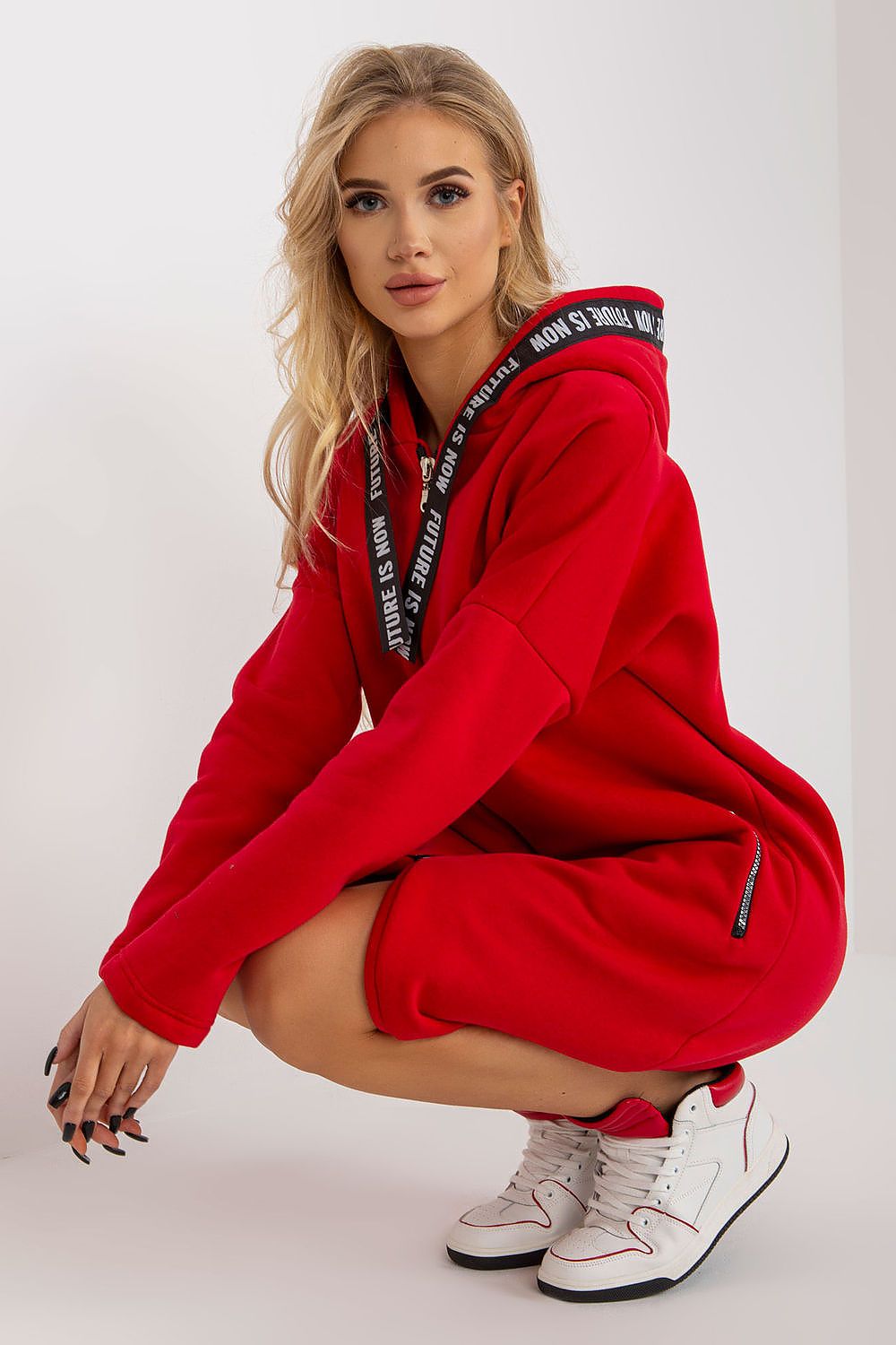 Women's Hoodie Zip-Up Longline Loose Fit Cotton Blend – Hoodie | GUOCALI – view 22