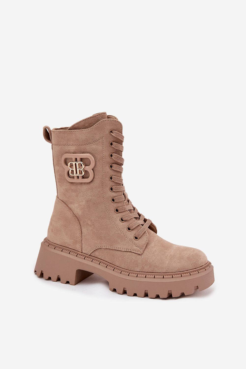 Women's Lace-Up Zip Worker Boots – Boots | GUOCALI – view 5