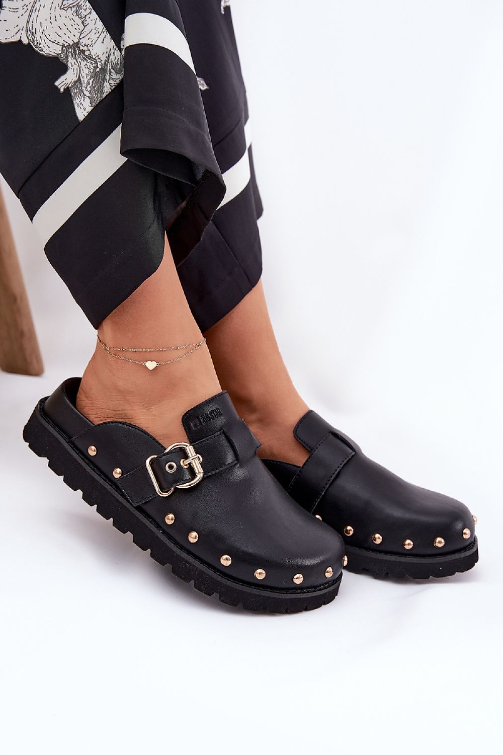 Women's Leather Platform Clog Sandals – Sandals | GUOCALI