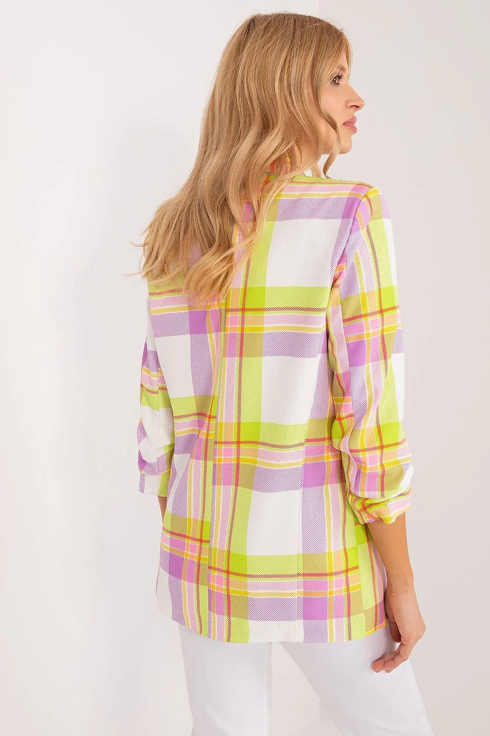 Women's Lightweight Open-Front Blazer – Pink – Blazer | GUOCALI – view 3