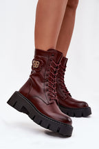 Women's Lined Platform Heeled Boots – Red – Boots | GUOCALI