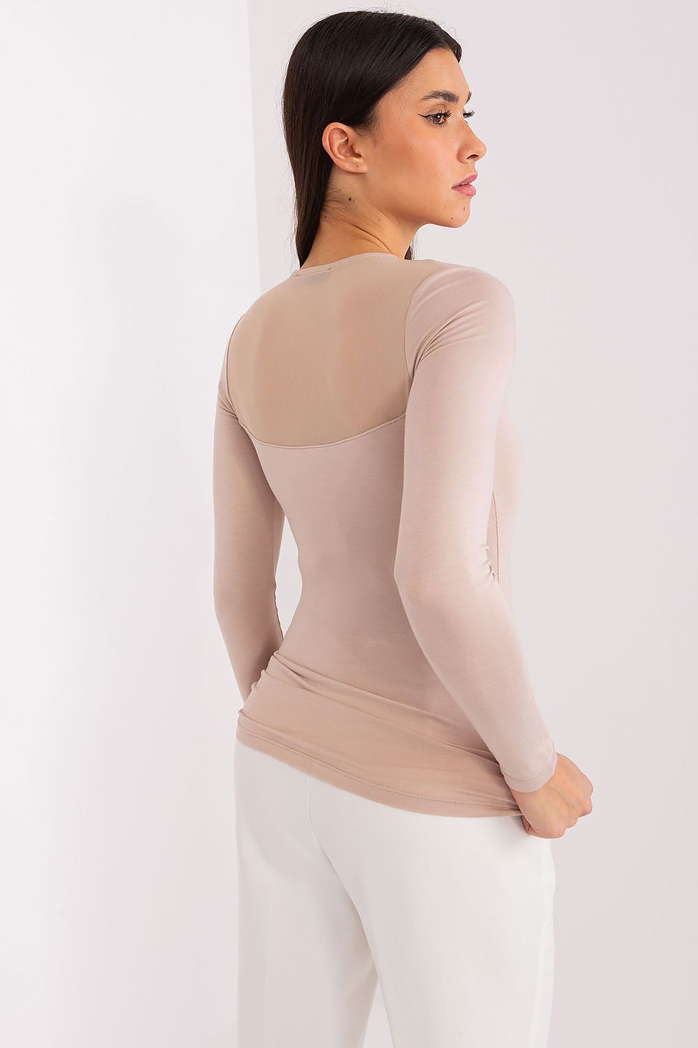 Women's Long-Sleeve Blouse - Solid Waist Length - Guocali