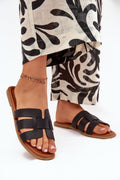 Women's Minimalist Flat Eco-Leather Sandals – Sandals | GUOCALI