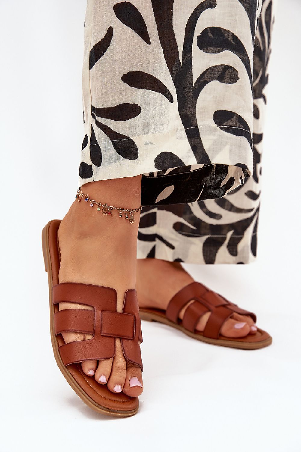 Women's Minimalist Flat Eco-Leather Sandals – Sandals | GUOCALI – view 4