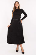 Women's Pleated Viscose Midi Skirt – Skirt | GUOCALI – view 4