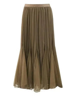 Women's Reversible Pleated High-Waist Midi Skirt – Skirt | GUOCALI – view 2