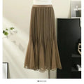 Women's Reversible Pleated High-Waist Midi Skirt – Skirt | GUOCALI – view 7