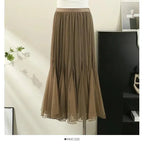 Women's Reversible Pleated High-Waist Midi Skirt – Skirt | GUOCALI – view 7