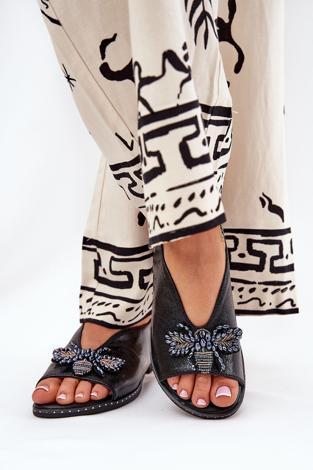 Women's Shiny Flat Sandals – Sandals | GUOCALI – view 6