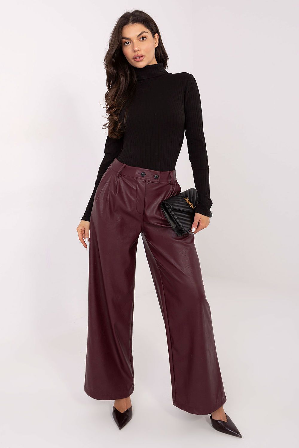 Women's Slim Ribbed Cotton Turtleneck Sweater - Guocali